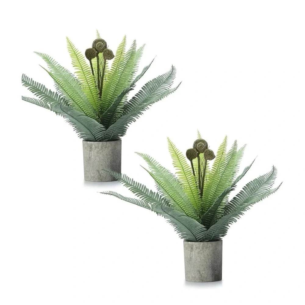 2‎ Pack Small Fake Plants Potted Artificial Plants Indoor Bathroom Decor New